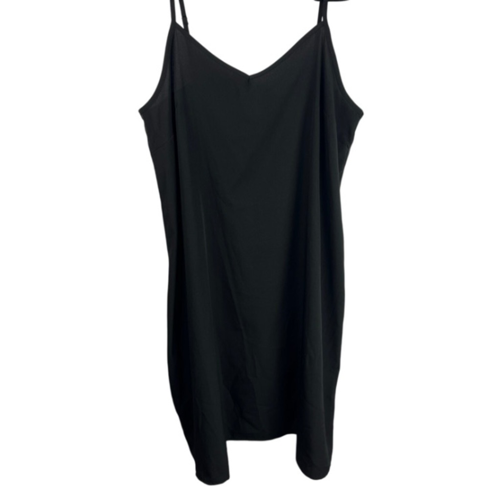 Time and Tru Black Slip Dress, Adjustable Straps, Polyester, Minimalist